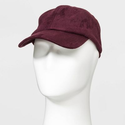 Faux Suede Baseball Hat - Goodfellow & Co Red