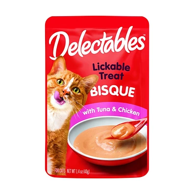 Hartz Delectables Bisque with Tuna & Chicken Lickable Cat Treats - 1.4oz