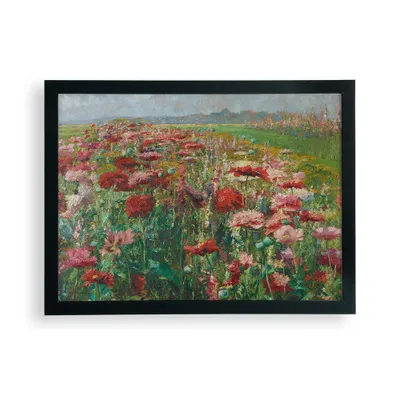 12 x 16 Blooming Poppy Olga Wisinger-Florian Frame Wall Art - Deny Designs: Nature-Inspired Decor