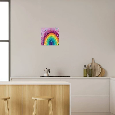 iCanvas Pink Rainbow by Sarah Coey Canvas Print Wall Art