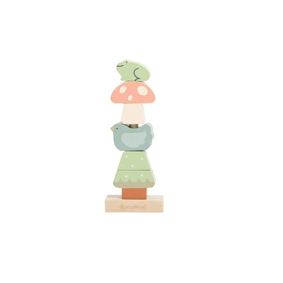 Pearhead Woodland Wooden Stacking Toy - 6pc