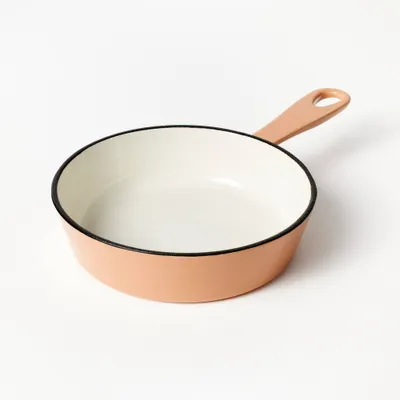 6 Enameled Cast Iron Skillet Orange - Figmint