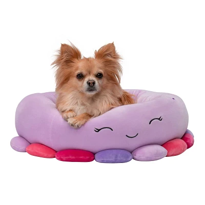 quishmallows Beula The Octopus Cat and Dog Bolster Bed - Light Purple