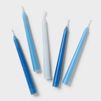 45ct 4 Hanukkah Menorah Candles Blue - Spritz