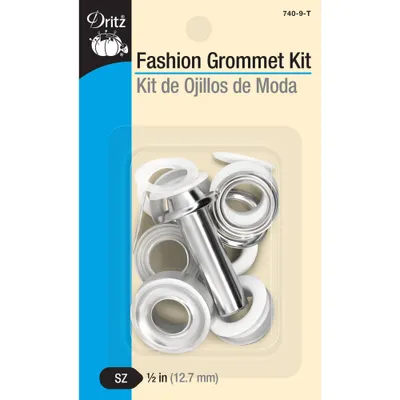 Dritz Set of 8 1/2 Fashion Grommet Kit with Tools White