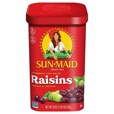 Sun-Maid California Sun-Dried Raisins Canister - 20oz