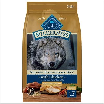 Blue Buffalo Healthy Weight Adult Dry Dog Food with Chicken Flavor - 28lbs