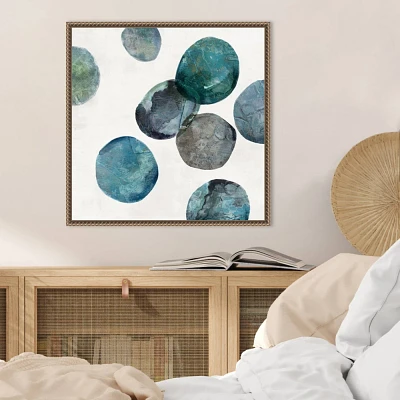 Amanti Art Blue Orbits by Jacob Q Framed Canvas Wall Art Print