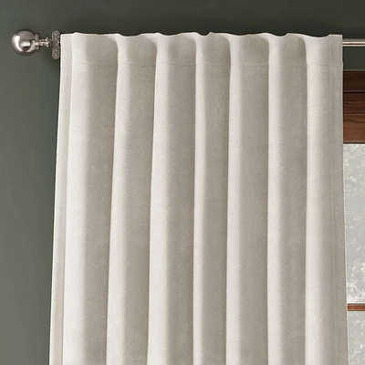 50x63 Blackout Chenille Curtain Panel Ivory - Threshold