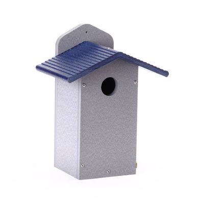 Green Solutions Rustic Recycled Bluebird House Blue - Birds Choice: Weather-Resistant, Pole Mount, No Assembly Required