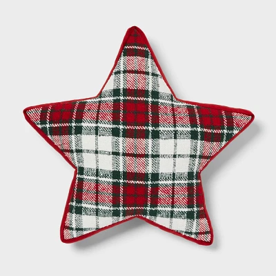 Star Shaped Trad Holiday Decorative Pillow - Threshold