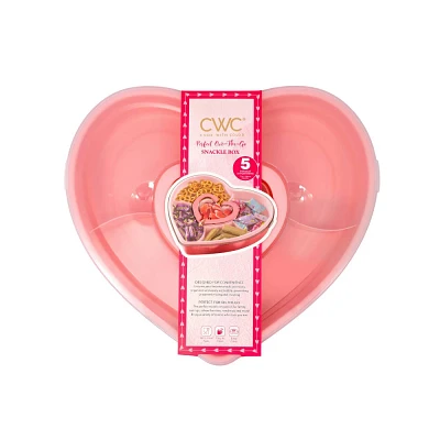 Cook With Color Valentine Heart-Shaped Snacklebox