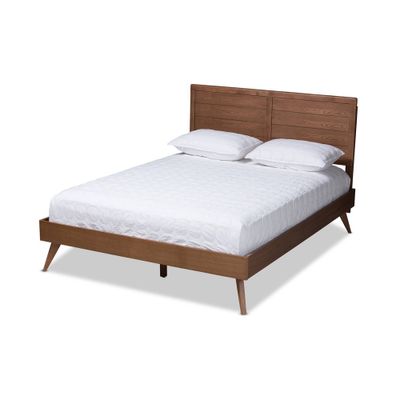 Artemis Walnut Finished Wood Platform Bed Brown