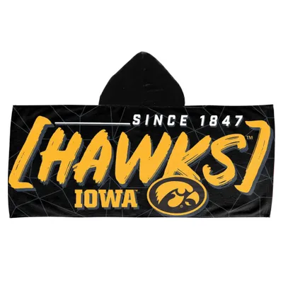 22x51 NCAA Iowa Hawkeyes Hooded Youth Beach Towel