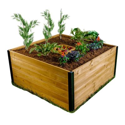 Vita 48x48 Mezza Keyhole Square Garden Bed Planter