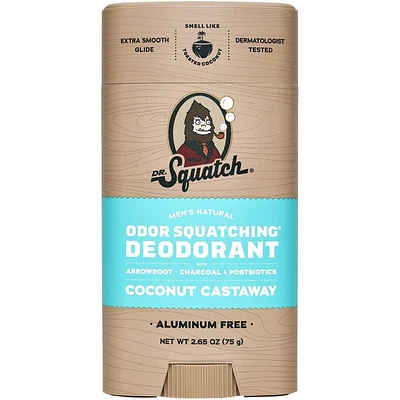 DR. SQUATCH Mens Natural Deodorant - Coconut Castaway - 2.65oz