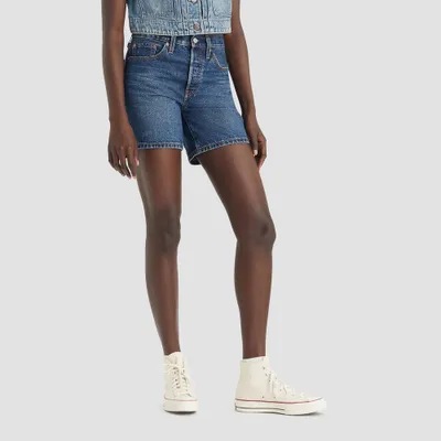 Levis 501 Mid Thigh Womens Jean Shorts