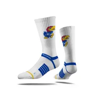 NCAA Kansas Jayhawks Premium Knit Crew Socks - White