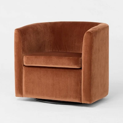 Vernon Upholstered Barrel Swivel Accent Chair : No Assembly, Cushioned, Polyester - Threshold with Studio McGee