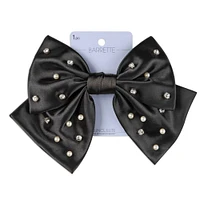 scunci Elite Bow Barrette with Pearls