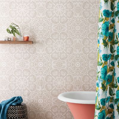 Cadiz Medallion Peel & Stick Wallpaper Beige - Opalhouse: Removable, Self-Adhesive, Bohemian, Stain-Resistant