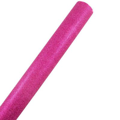 JAM PAPER Fuchsia Glitter Gift Wrapping Paper Roll