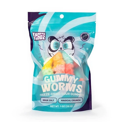 Kanpai Foodz Freeze Dried Candy - Gummy Worms - 1oz