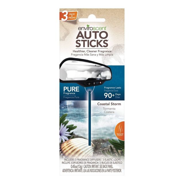 Enviroscent 3pc Car Air Freshener Seaside Coconut : Target