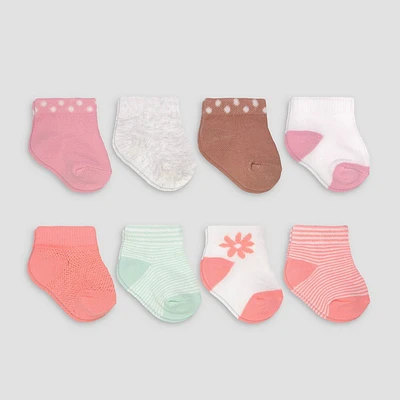 Carters Just One You 8pk Baby Girls Ankle G Floral Socks