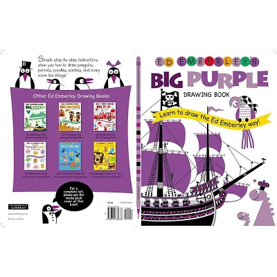 Ed Emberleys Big Purple Drawing Book - (Ed Emberley Drawing Books) (Paperback)