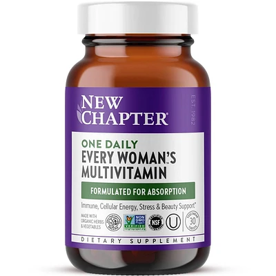 New Chapter Womens Multivitamin, Every Womans One Daily for Immune, Beauty + Energy Support Tablets - 30ct