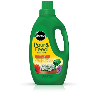 Miracle-Gro Pour & Feed Liquid Plant Food 32oz Ready to Use: Indoor & Outdoor Container Fertilizer