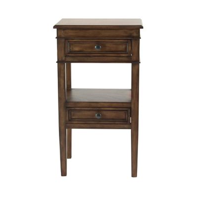 Distressed Wooden Side Table with Drawers - & May