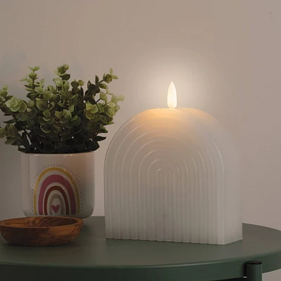 Teen 7 Flameless Arch Candle White - West & Arrow