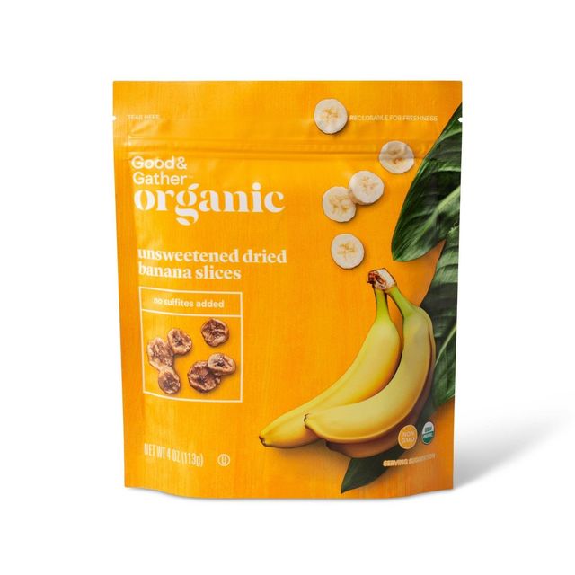 Organic Dried Unsweetened Banana Slices - 4oz - Good & Gather