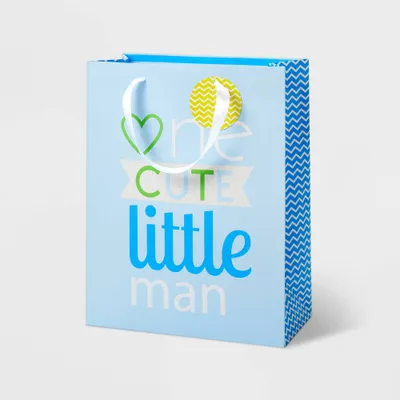 Medium One Cute Little Baby Shower Gift Bag  - Spritz