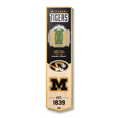 8 X 32 NCAA Missouri Tigers 3D StadiumView Banner
