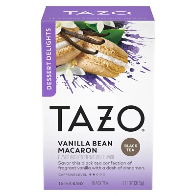 Tazo Vanilla Bean Macaron Dessert Delights Tea Bags - 15ct