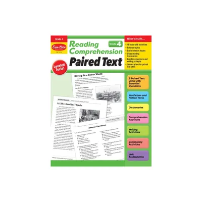 Reading Comprehension: Paired Text, Grade 4 Teacher Resource - (Reading Comprehension: Reading Paired Text) by Evan-Moor Educational Publishers