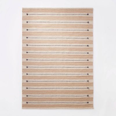 Striped/Clipped Yarn Rug Beige - Threshold designed with Studio McGee