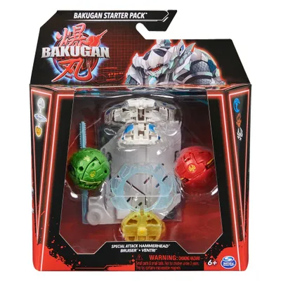 Bakugan Special Attack Hammerhead with Bruiser and Ventri Starter Pack Figures