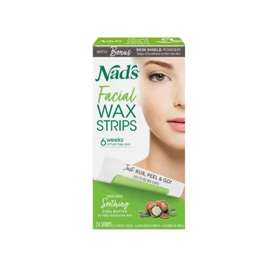 Nads Facial Wax Strips - 24ct