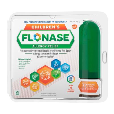 Flonase Childrens Allergy Relief Nasal Spray - Fluticasone Propionate - 72 sprays - 0.38 fl oz