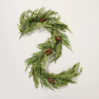 Faux Cedar Drapery Christmas Garland