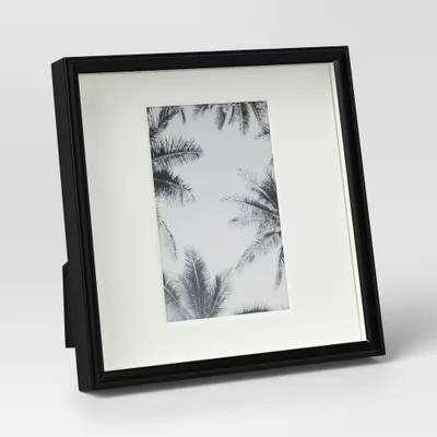 4x6 Deep Profile Metal Table Frame Black - Threshold: Modern Square Single Image Display with Easel Stand