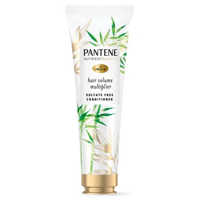 Pantene Nutrient Blends Silicone Free Bamboo Conditioner, Volume Multiplier for Fine Thin Hair - 8.0 fl oz