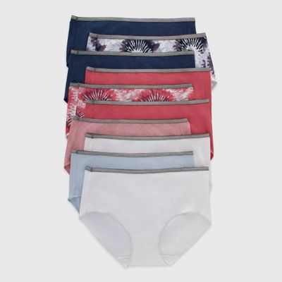 Hanes Womens 10pk Cool comfort Cotton Stretch Briefs Underwear