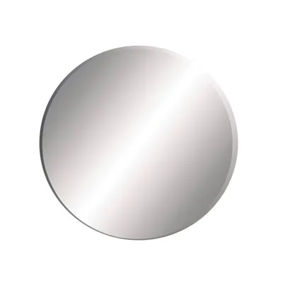 Olivia & May Contemporary Wood Round Frameless Wall Mirror : 23.75 MDF, No Assembly Required