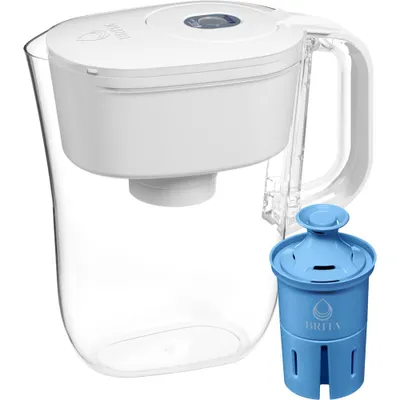 Brita Water Filter 6 Cup Denali Water Pitcher Dispenser with Elite Water Filter