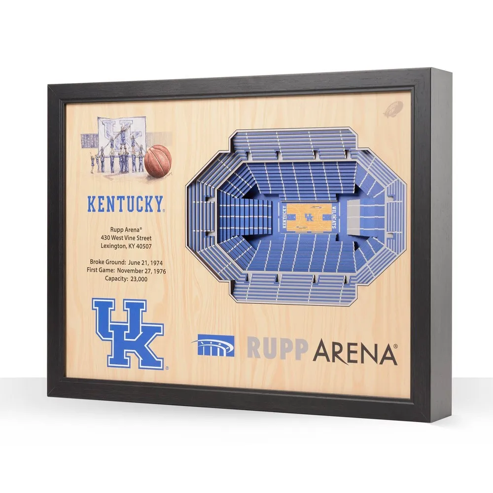 NCAA Kentucky Wildcats 25-Layer StadiumViews 3D Wall Art